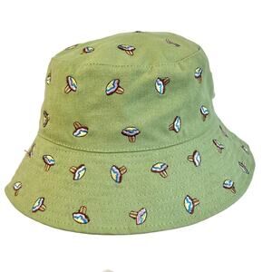 Urban Outfitters Mushroom Bucket Hat Light Green Packable
